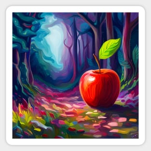 Apple in Forest Sticker